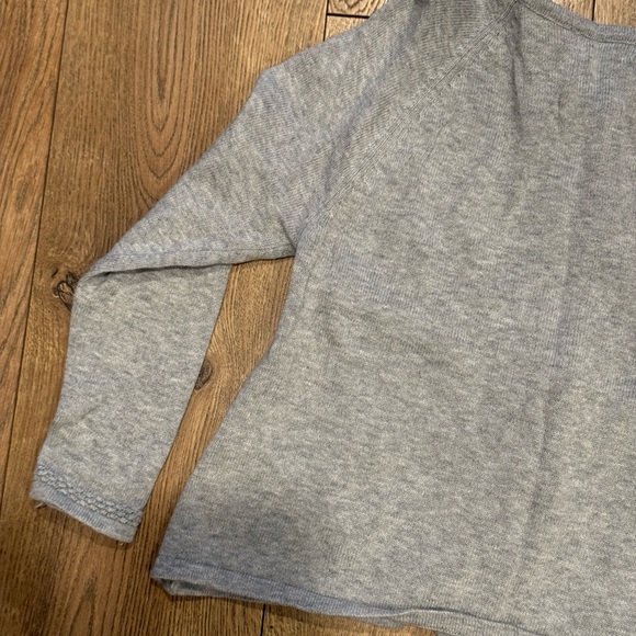 Girls Angel Dear Light Gray Knit Button Up Sweater - Picture 7 of 7